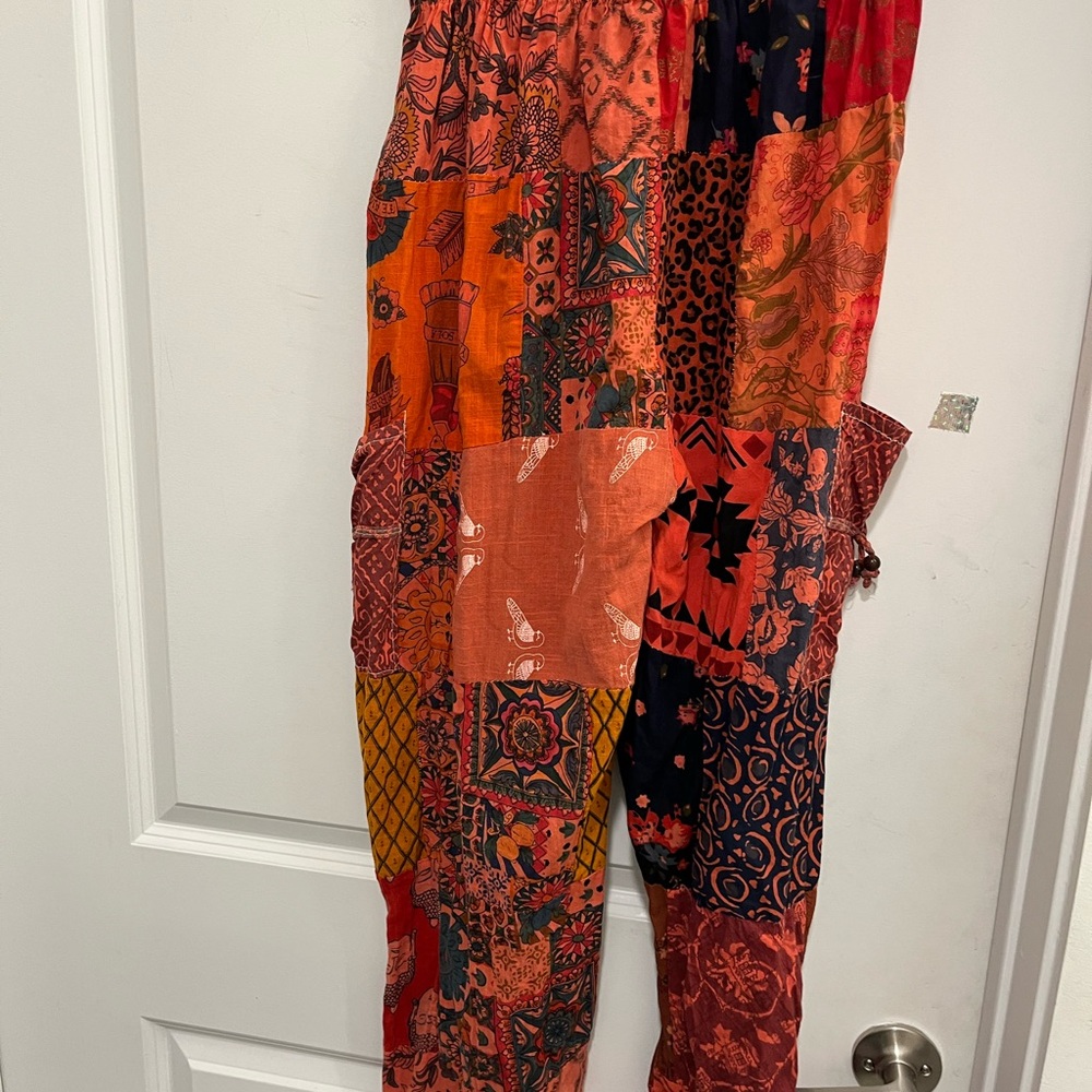 Source Unknown Multicolor Patchwork Ankle Pants - image 2